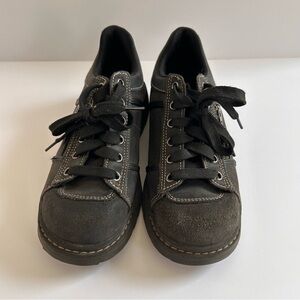 Skechers Vintage Y2K leather Jammers platform chunky lug sole shoes grunge SZ 7